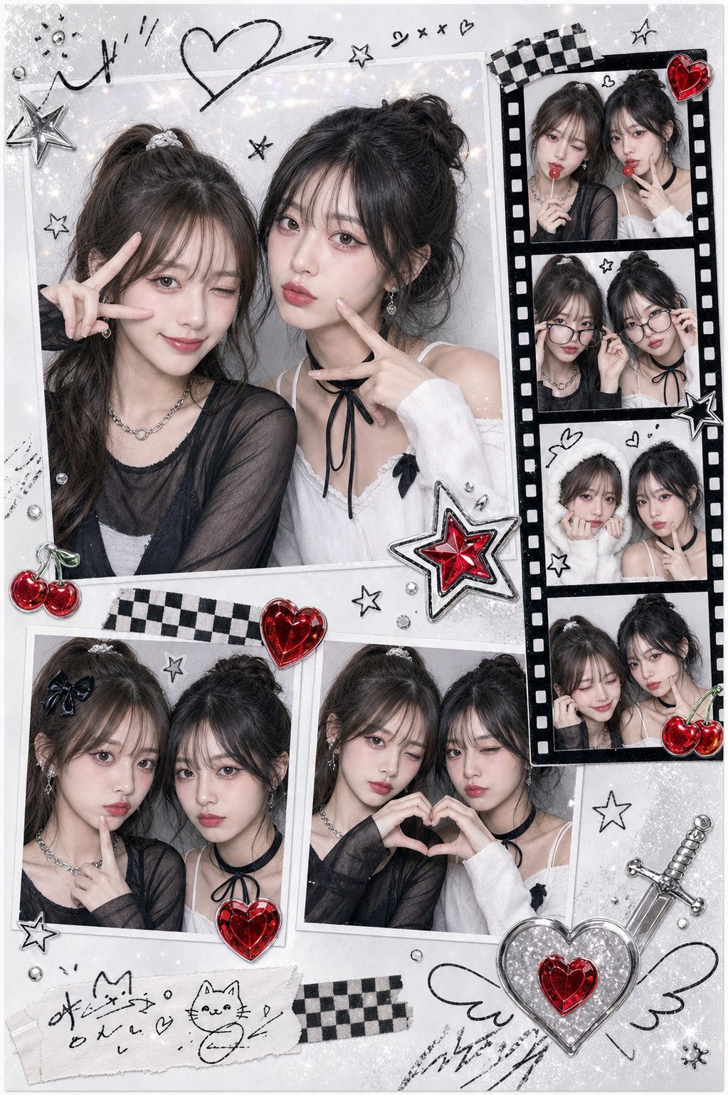 モノクロ加工のプリシート